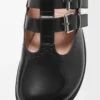 Mules Mary Jane Campo en piel de becerro negra Mules Mary Jane Campo en piel de becerro negra
