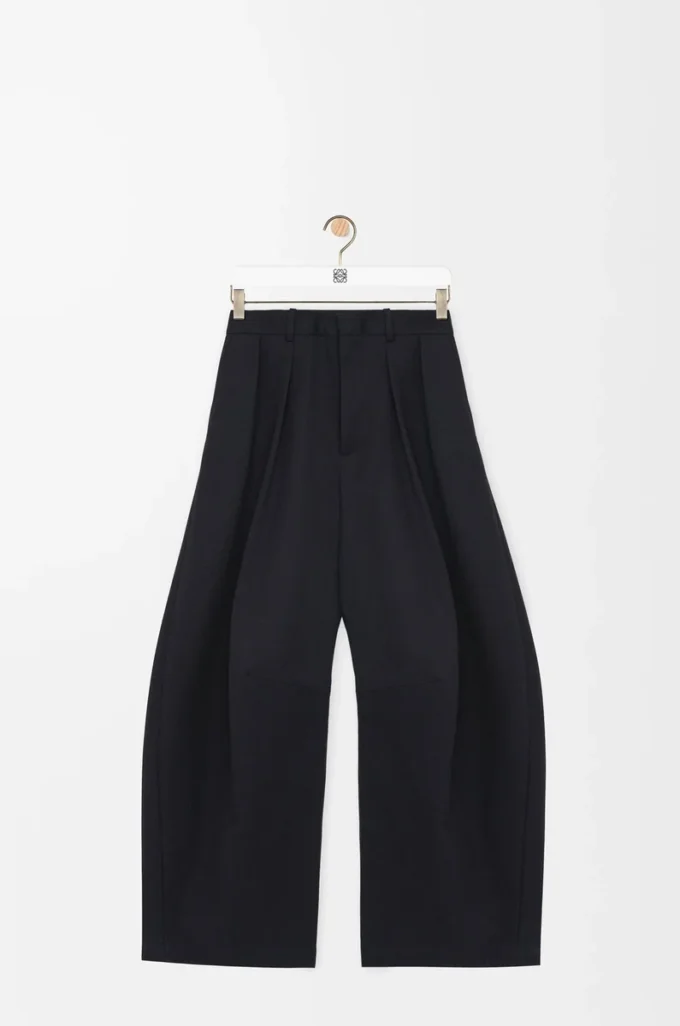 Pantalones acampanados de algodón y seda Negro Pantalones acampanados de algodón y seda Negro