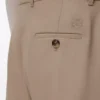 Pantalones acampanados de lana color arena