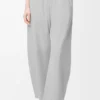 Pantalones acampanados de piel de cabra ante gris claro Pantalones acampanados de piel de cabra ante gris claro