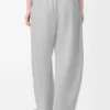 Pantalones acampanados de piel de cabra ante gris claro Pantalones acampanados de piel de cabra ante gris claro