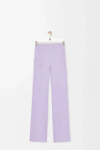 Pantalones bootleg suaves de jersey técnico lila Pantalones bootleg suaves de jersey técnico lila