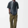 Pantalones cargo de algodón verde caqui Pantalones cargo de algodón verde caqui