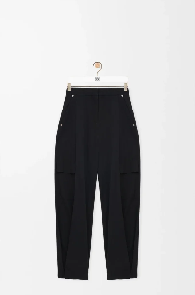 Pantalones cargo de lana Negro Pantalones cargo de lana Negro