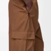 Pantalones cargo de tejido técnico color toffee
