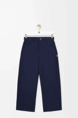 Pantalones carpintero de algodón azul marino