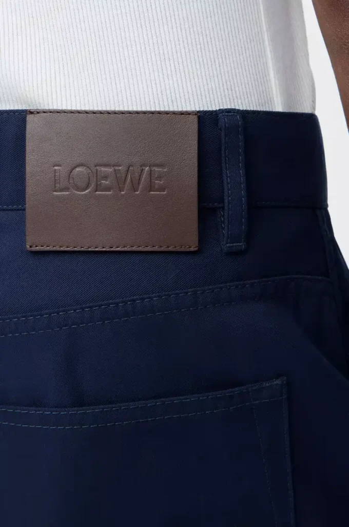 Pantalones carpintero de algodón azul marino Pantalones carpintero de algodón azul marino