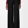 Pantalones con cinturón de lana Negro Pantalones con cinturón de lana Negro