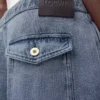 Pantalones con cordón ajustable de algodón y lino Gris azulado Pantalones con cordón ajustable de algodón y lino Gris azulado