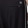 Pantalones con cordón ajustable de lana azul marino