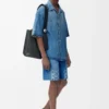 Pantalones cortos Anagram en denim Denim lavado