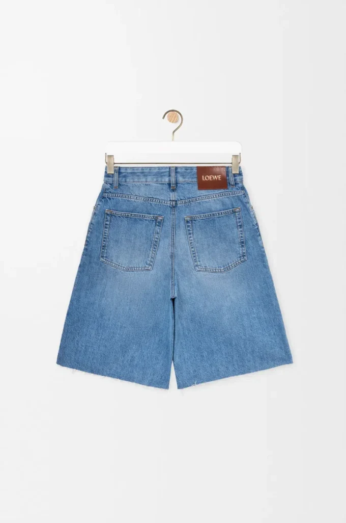 Pantalones cortos Anagram en denim Denim lavado