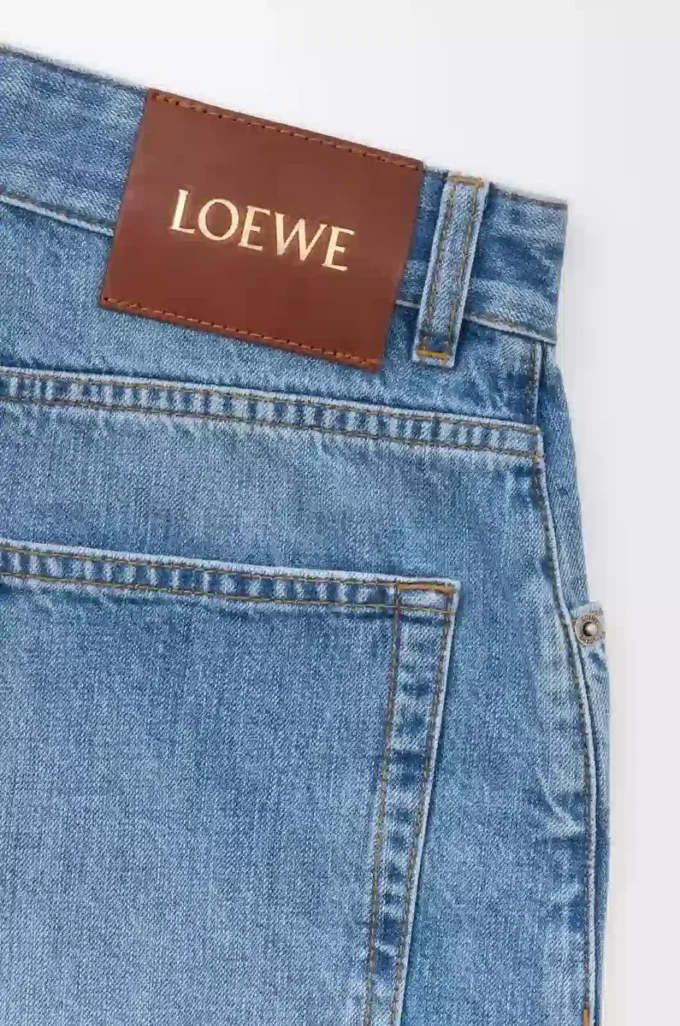 Pantalones cortos Anagram en denim Denim lavado