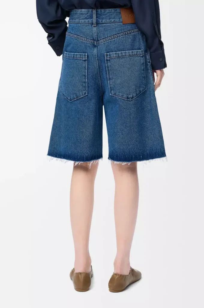 Pantalones cortos Anagram en denim Jeans Blue Pantalones cortos Anagram en denim Jeans Blue