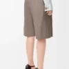 Pantalones cortos con cinturón de lana Beige Melange Pantalones cortos con cinturón de lana Beige Melange