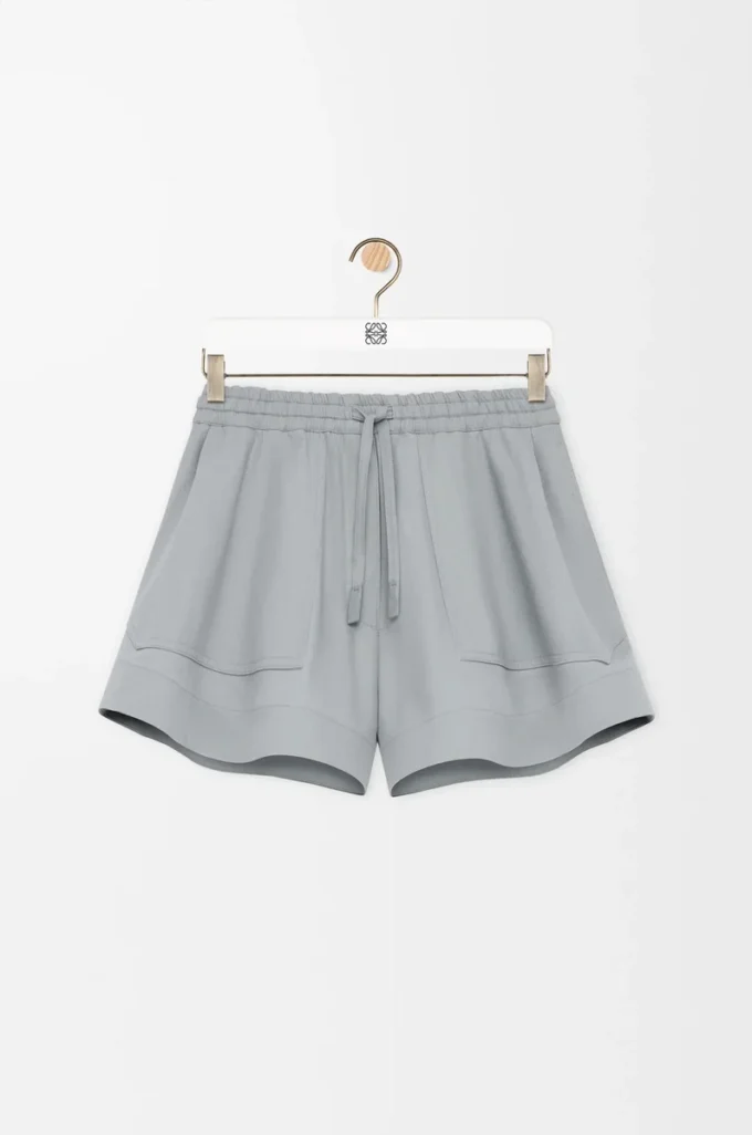 Pantalones cortos de algodón gris claro Pantalones cortos de algodón gris claro