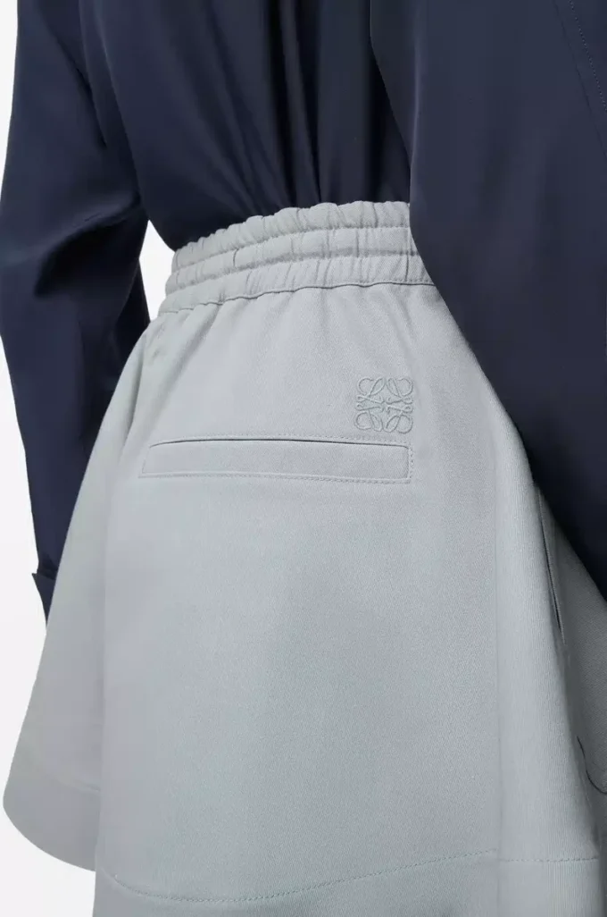 Pantalones cortos de algodón gris claro Pantalones cortos de algodón gris claro