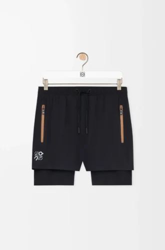 Pantalones cortos de alto rendimiento en tejido técnico negro