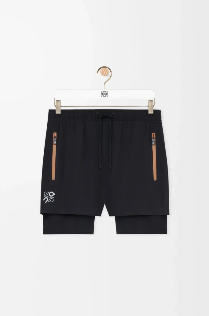 Pantalones cortos de alto rendimiento en tejido técnico negro