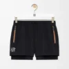 Pantalones cortos de alto rendimiento en tejido técnico negro Pantalones cortos de alto rendimiento en tejido técnico negro