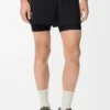 Pantalones cortos de alto rendimiento en tejido técnico negro