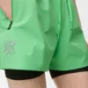 Pantalones cortos de alto rendimiento en tejido técnico verde