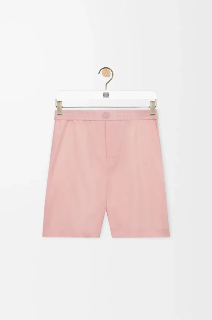 Pantalones cortos de lana color coral Pantalones cortos de lana color coral
