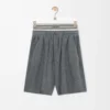 Pantalones cortos de mezcla de lana Gris jaspeado/Blanco