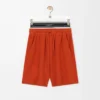 Pantalones cortos de mezcla de lana Naranja/Blanco