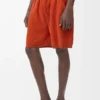 Pantalones cortos de mezcla de lana Naranja/Blanco