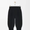 Pantalones cortos en mezcla de viscosa elástica Negro Pantalones cortos en mezcla de viscosa elástica Negro