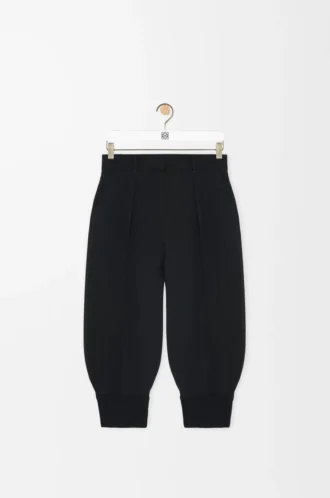Pantalones cortos en mezcla de viscosa elástica Negro