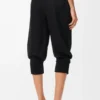 Pantalones cortos en mezcla de viscosa elástica Negro Pantalones cortos en mezcla de viscosa elástica Negro