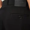 Pantalones cortos en mezcla de viscosa elástica Negro Pantalones cortos en mezcla de viscosa elástica Negro