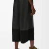 Pantalones cropped de piel de cordero napa y piel de cabra ante. Negro Pantalones cropped de piel de cordero napa y piel de cabra ante. Negro
