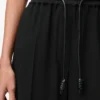 Pantalones cropped de viscosa elástica. Negro Pantalones cropped de viscosa elástica. Negro