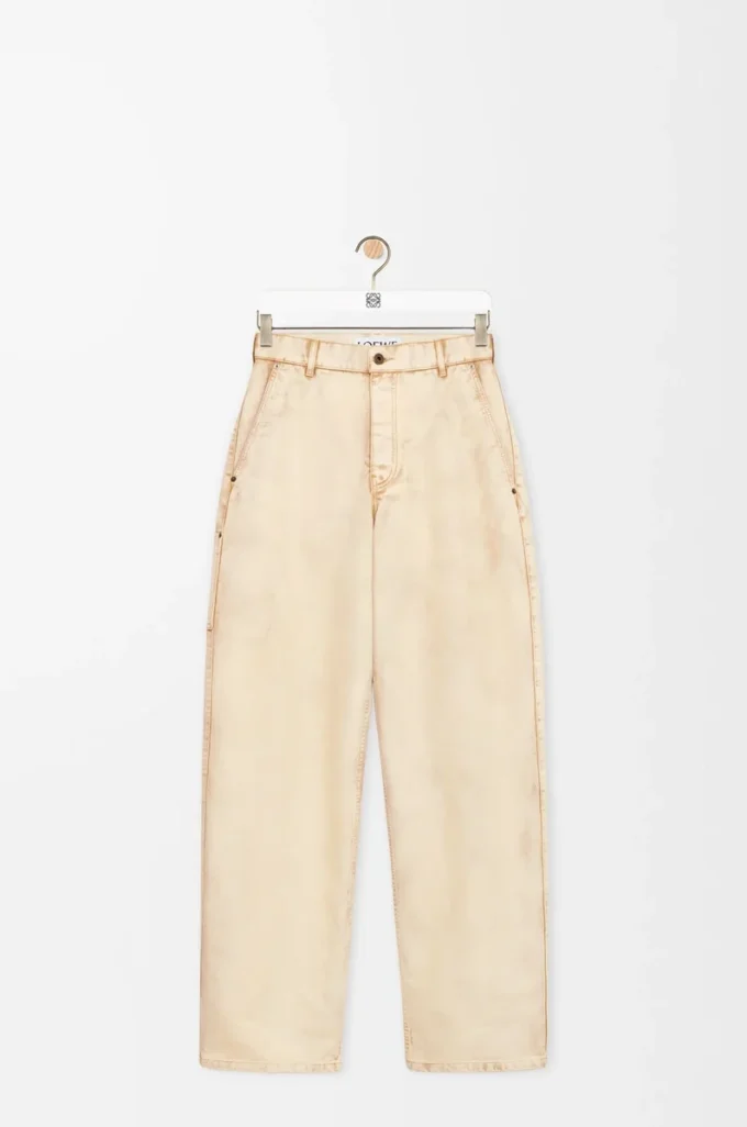 Pantalones de algodón Beige Pantalones de algodón Beige