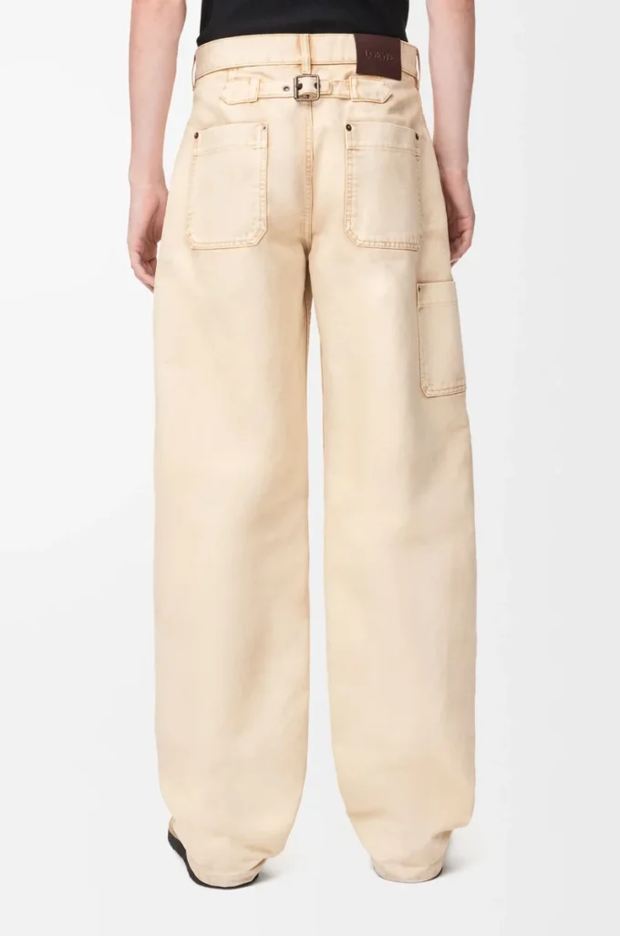 Pantalones de algodón Beige Pantalones de algodón Beige
