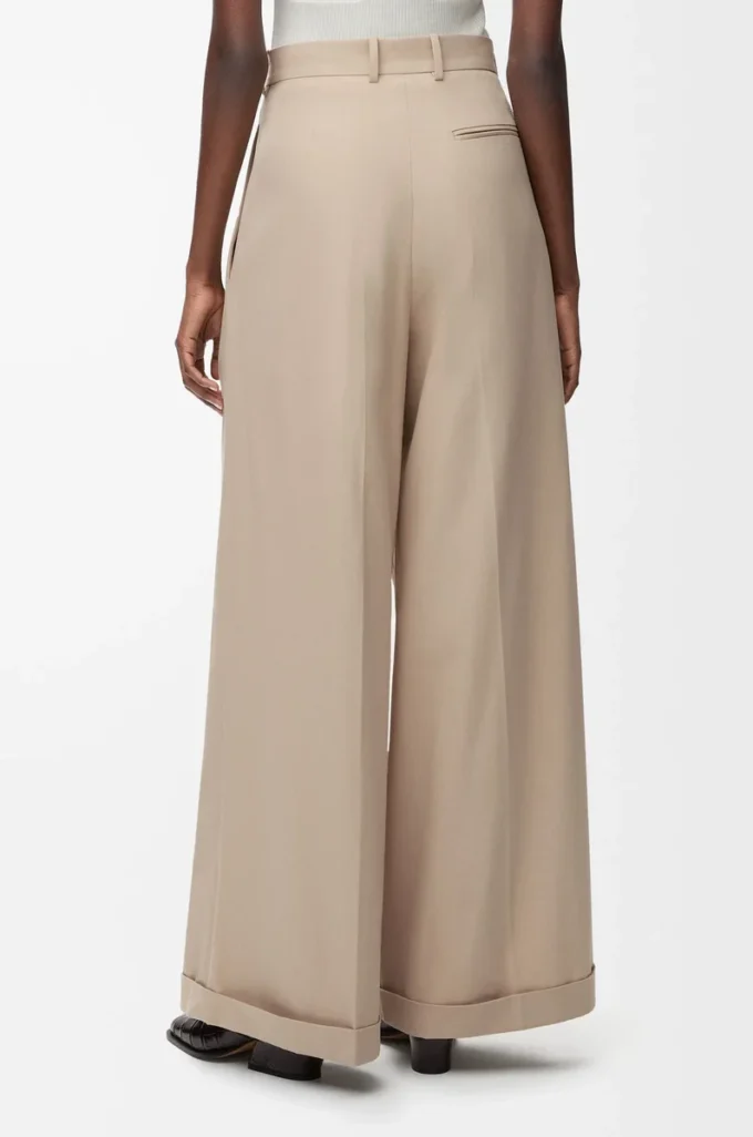 Pantalones de algodón Beige Pantalones de algodón Beige