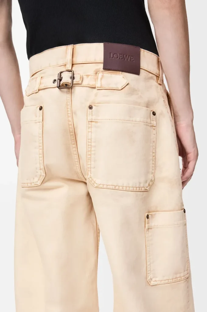 Pantalones de algodón Beige Pantalones de algodón Beige