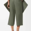 Pantalones de algodón verde caqui Pantalones de algodón verde caqui