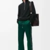 Pantalones de chándal de jersey técnico verde oscuro Pantalones de chándal de jersey técnico verde oscuro