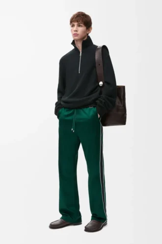 Pantalones de chándal de jersey técnico verde oscuro