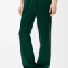 Pantalones de chándal de jersey técnico verde oscuro Pantalones de chándal de jersey técnico verde oscuro