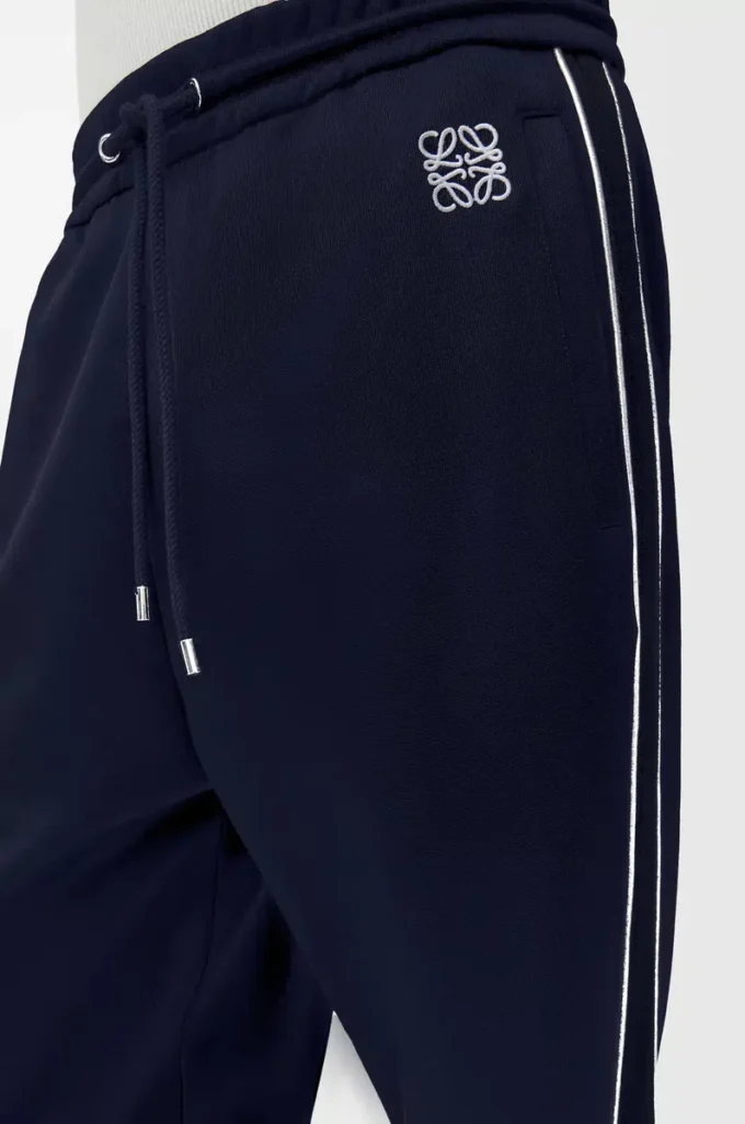 Pantalones de chándal en jersey técnico azul marino oscuro