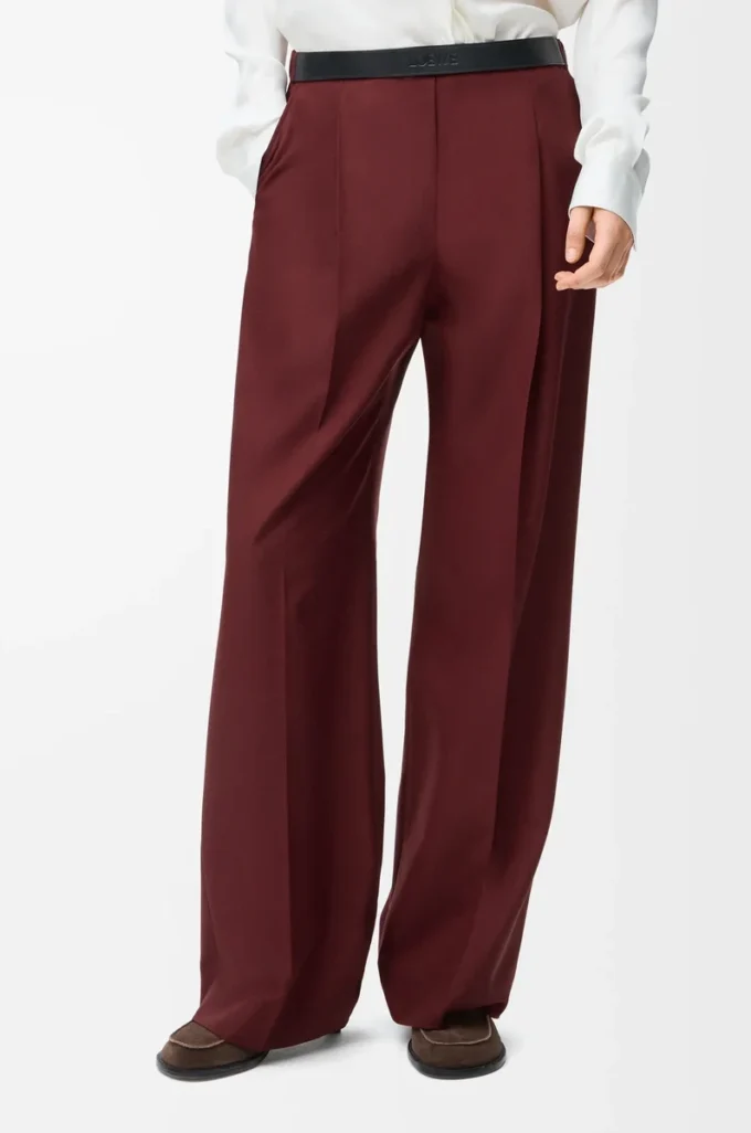 Pantalones de lana burdeos Pantalones de lana burdeos