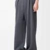 Pantalones de lana gris jaspeado