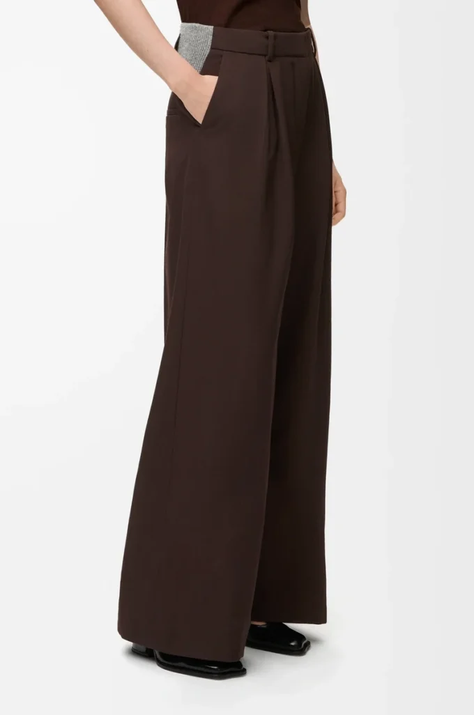 Pantalones de lana Marrón Pantalones de lana Marrón