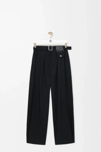 Pantalones de lana Negro Pantalones de lana Negro