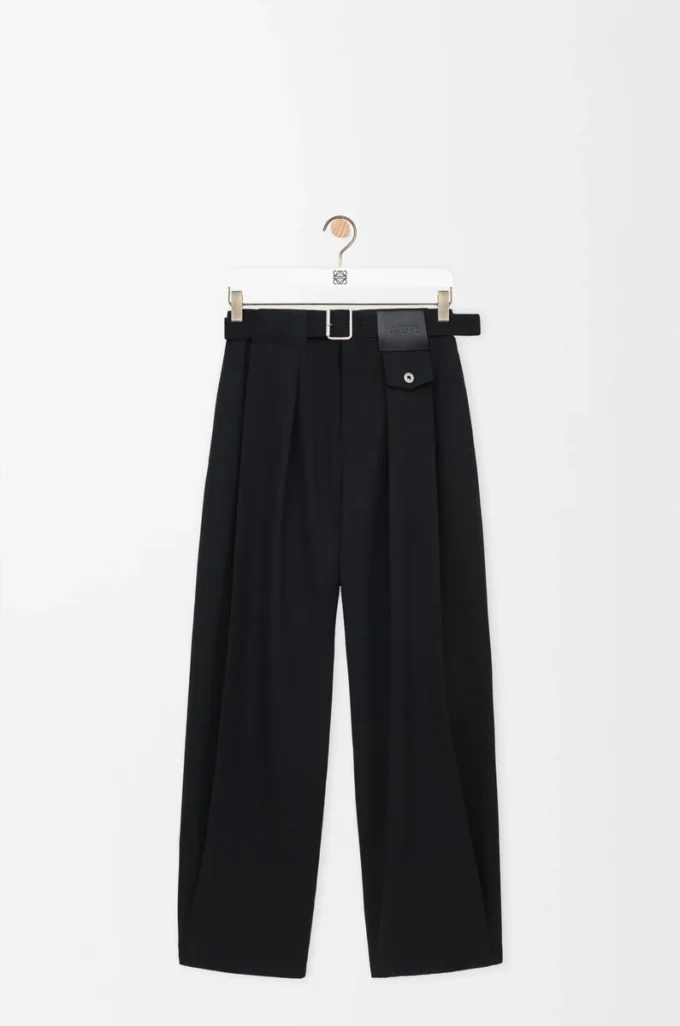 Pantalones de lana Negro Pantalones de lana Negro